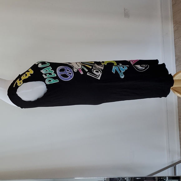Rock N Karma Peace Love and Karma Black Dress - Size M - Picture 3 of 8